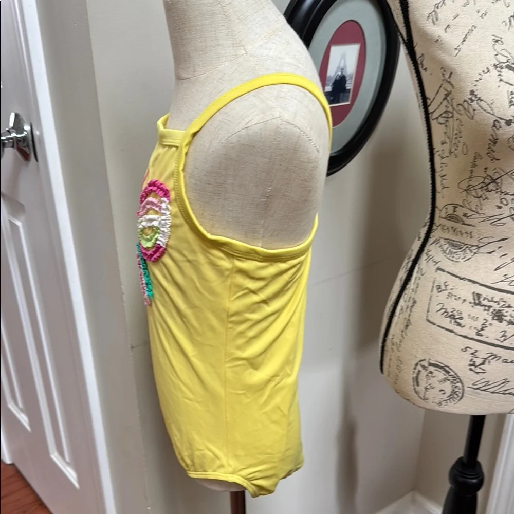 🩱Gymboree Girls Yellow Butterfly Kids Swimsuit One-Piece Bathing Suit Swim